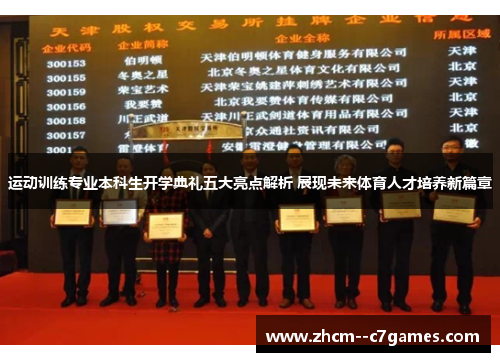 运动训练专业本科生开学典礼五大亮点解析 展现未来体育人才培养新篇章